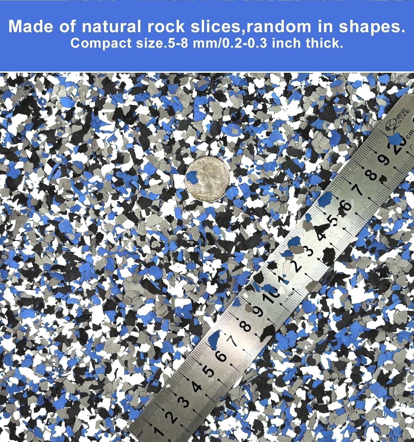 Epoxy Floor Flakes, 454g/1Lb Epoxy Chips Flakes Blend Decorative Color Chips …