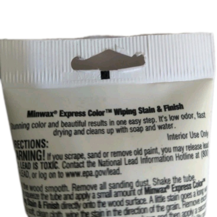 TWO Minwax Water Based Express Color Wiping Stain & Finish Pecan 6fl.oz Each