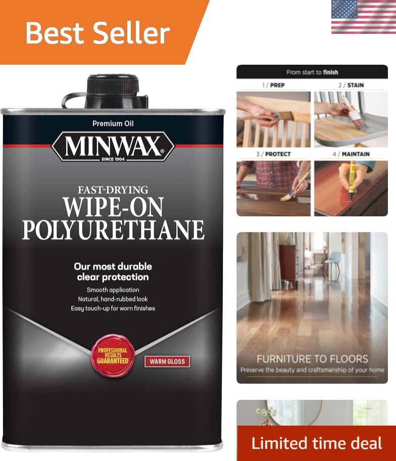 1 Pint Oil-Based Wipe-On Polyurethane – Gloss Finish for Lasting Protection