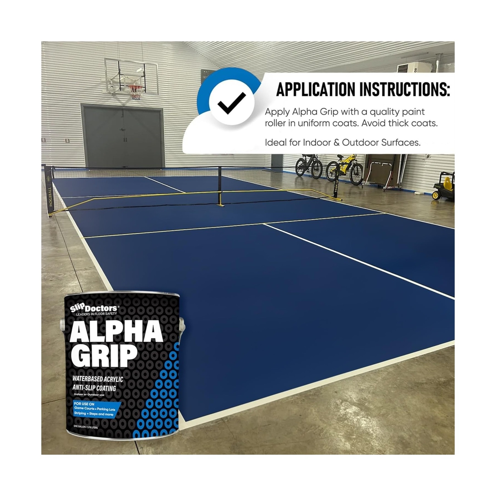 Alpha Grip Non-Slip Paint for Concrete & Asphalt – Non-Skid Coating Ideal