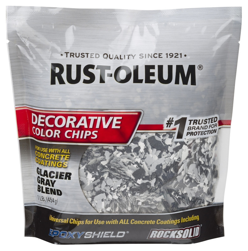 Rust-Oleum 312449 Glacier Gray Blend, 1 lb. Bag Decorative Color Chips