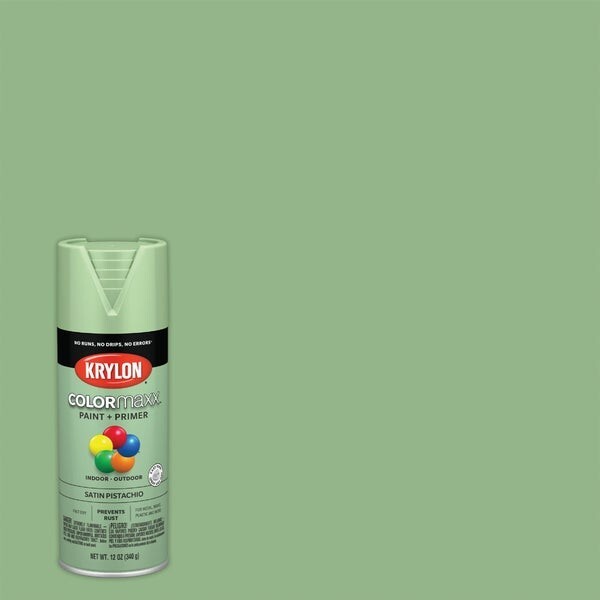 (6pk)-Krylon ColorMaxx 12 Oz. Satin Spray Paint, Pistachio Model: K05575007