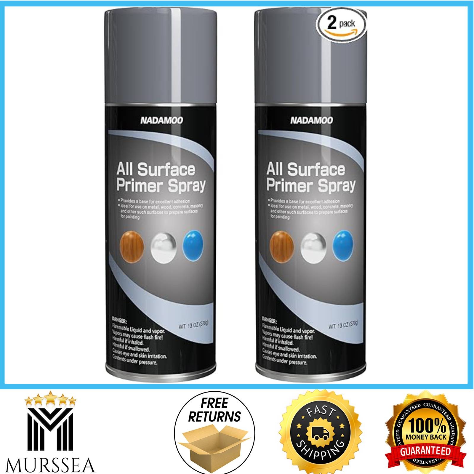 Nadamoo Surface Primer 400ml One-Part Adhesion Enhancer for Paint & Coating