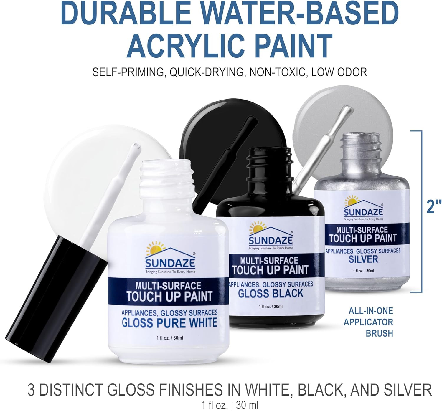 Gloss Appliance Touch-Up Colored Paint Pen Kit – Stove, Refrigerator, Washer