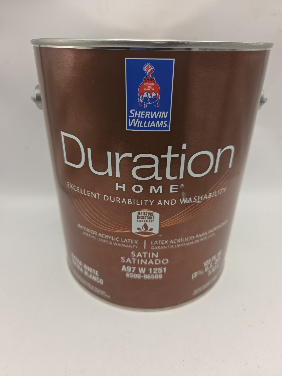 1 Gallon Sherwin Williams Duration Interior Satin Color 1667 Icy Lemonade