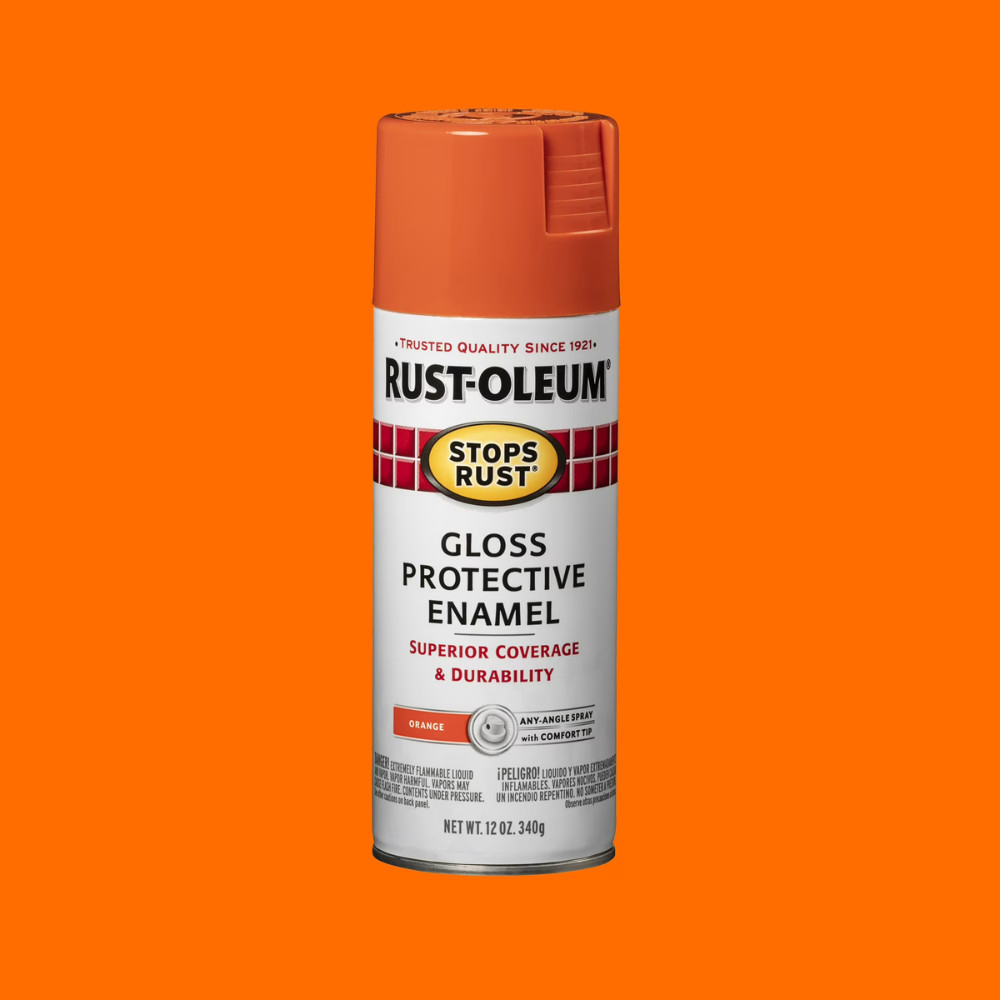 6 Pack Orange, Rust-Oleum Stops Rust Protective Enamel Gloss Spray Paint, 12 oz