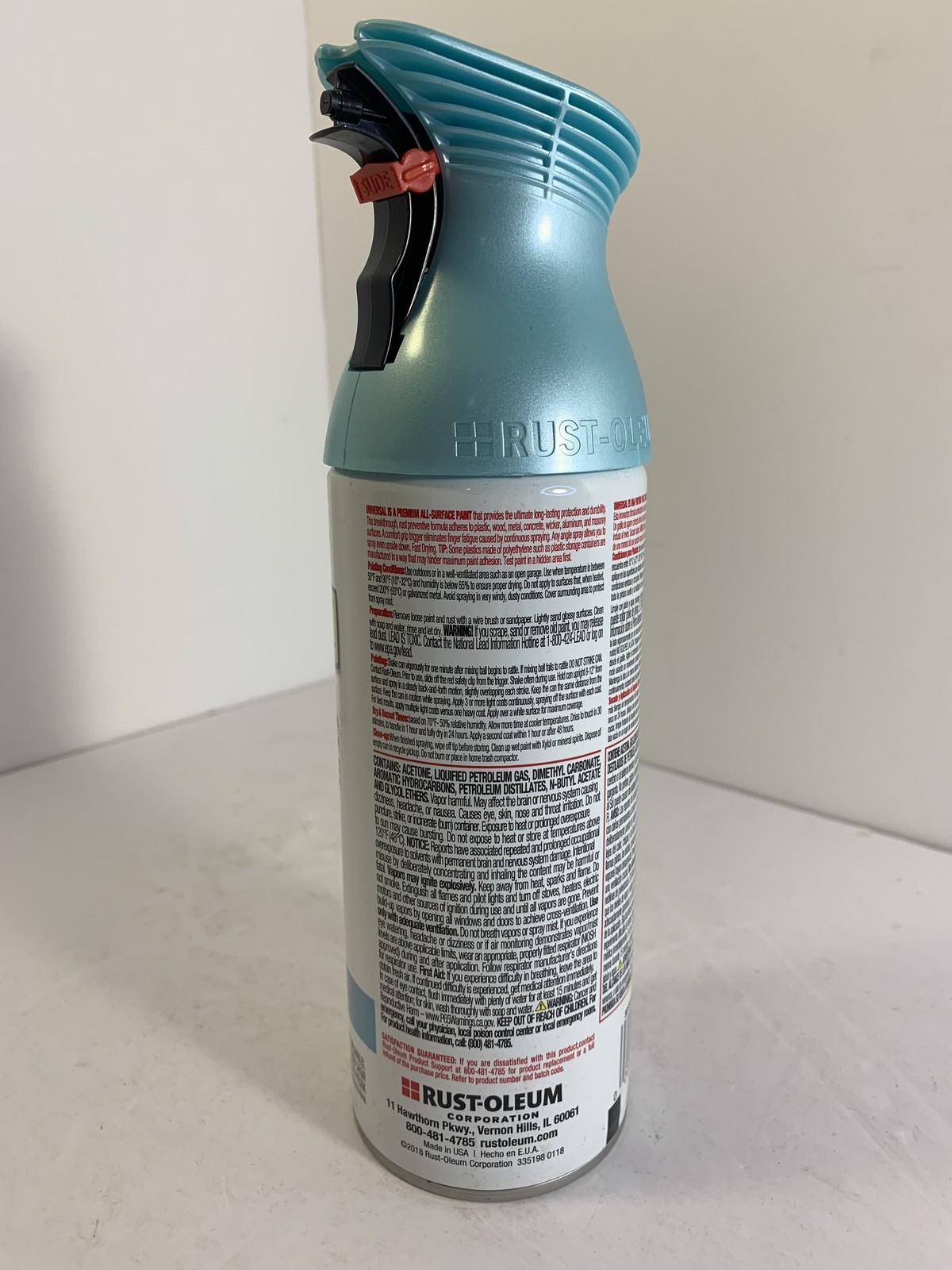 Rust-Oleum Universal Pearl Metallic Spray Paint & Primer Sea Mist 11oz Fast Dry