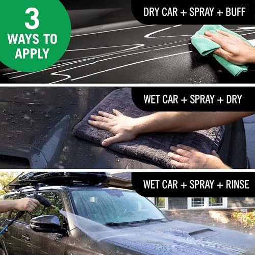 Hybrid Solutions Wax & Dry Plus – Spray On Car Wax for High Gloss Shine
