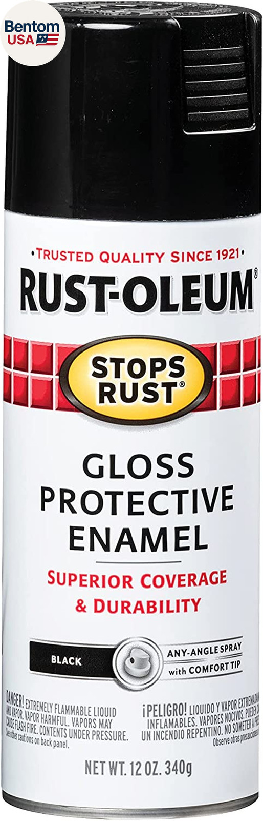 7779830 Stops Rust Spray Paint, 12 Oz, Gloss Black