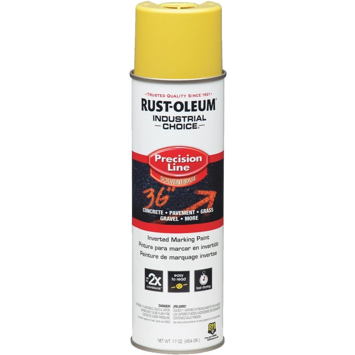 (12 PACK) RUSTOLEUM INDUSTRIAL CHOICE INVERTED MARKING SPRAY PAINT – ASST COLORS