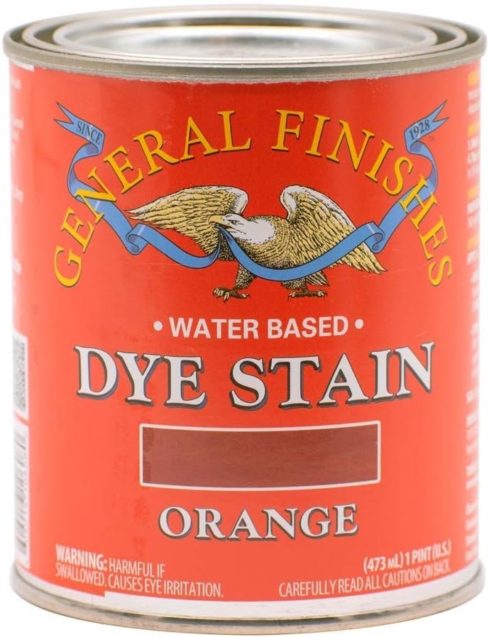 General Finishes Water Based Dye Stain – Orange – Pint
