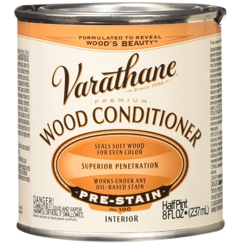 Varathane 211776 Premium Wood Conditioner, Clear, Liquid, 0.5 pt, Can