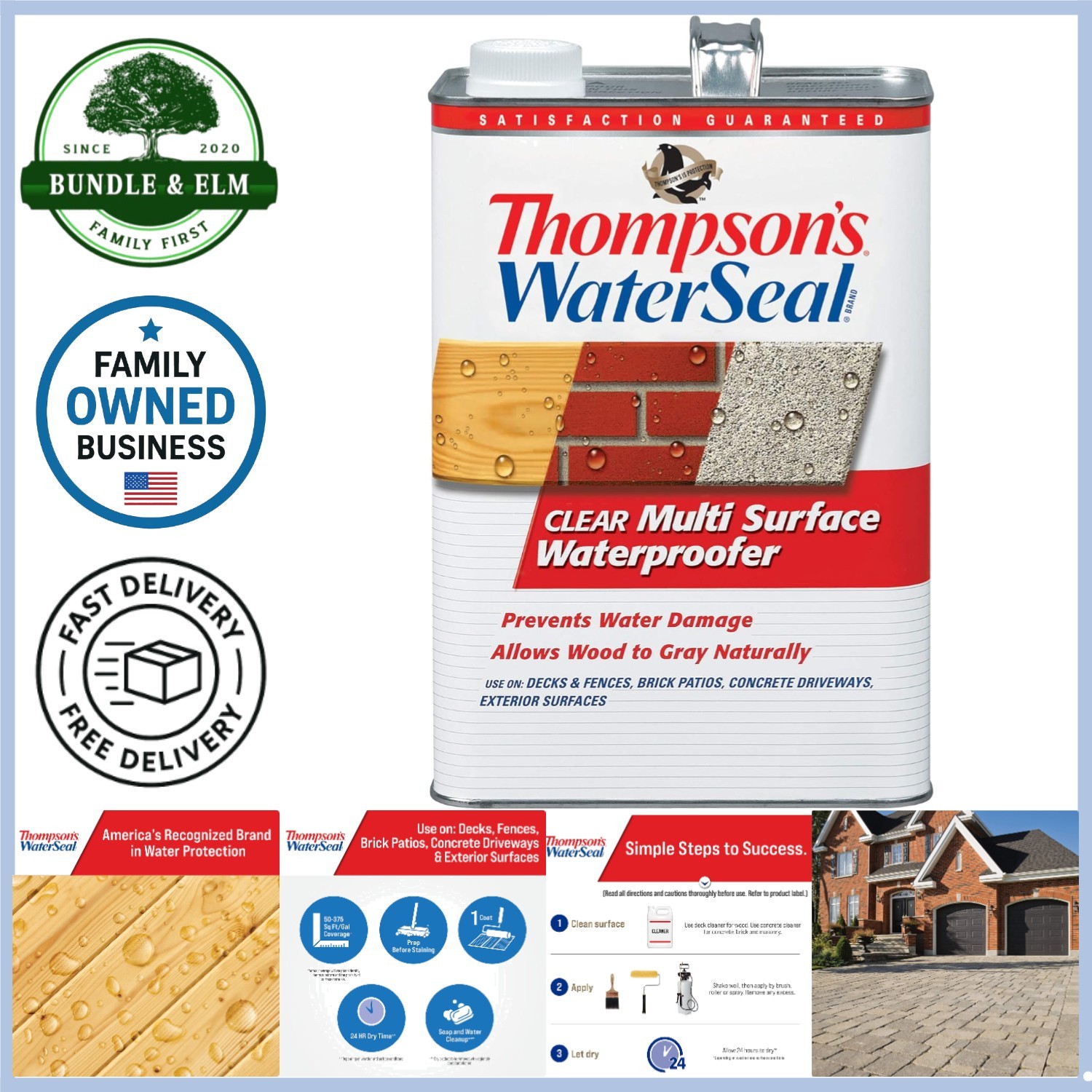 Waterproofing Stain Clear Exterior Multi-Surface Sealant Protects+UV