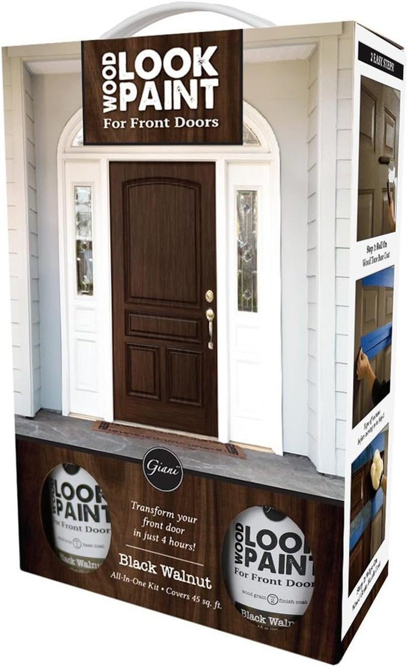 Transform Your Doors with Wood Look Paint Kit – Black Walnut Finish