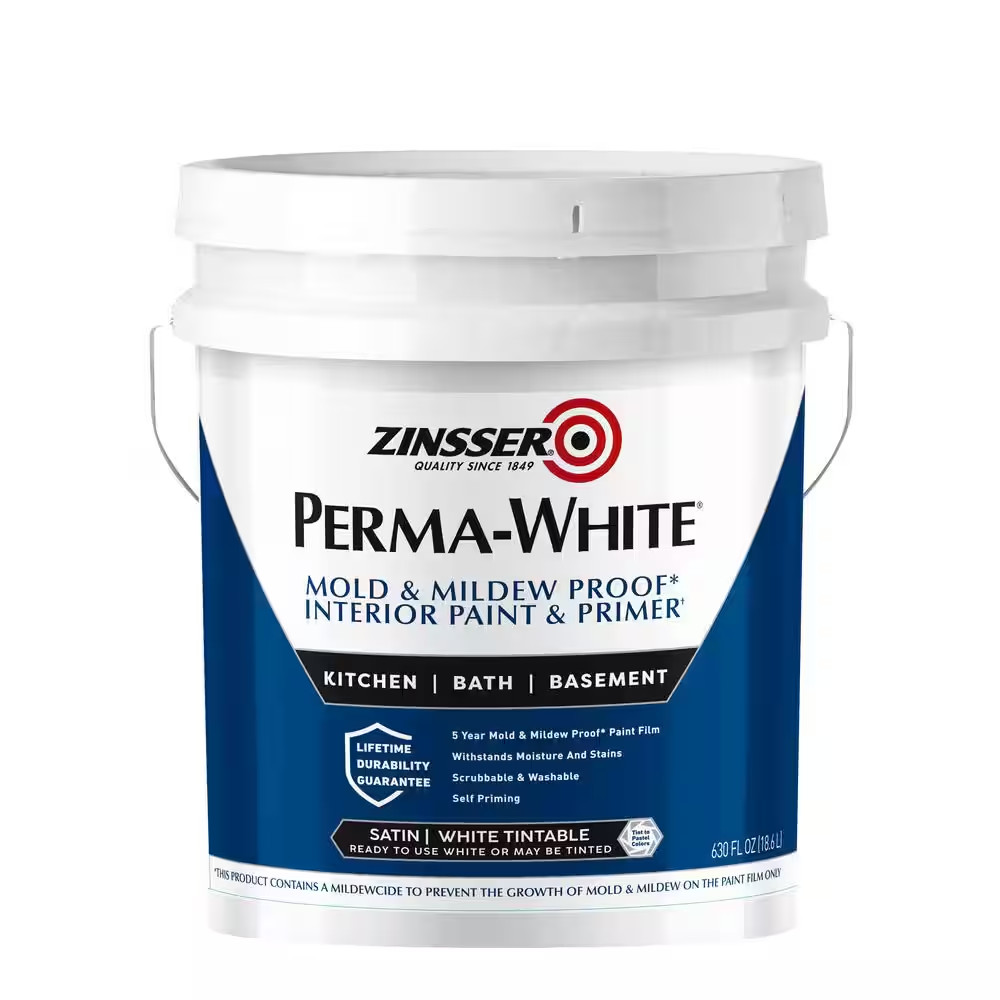 Perma-White 5 Gal. Mold & Mildew-Proof Satin Interior Paint