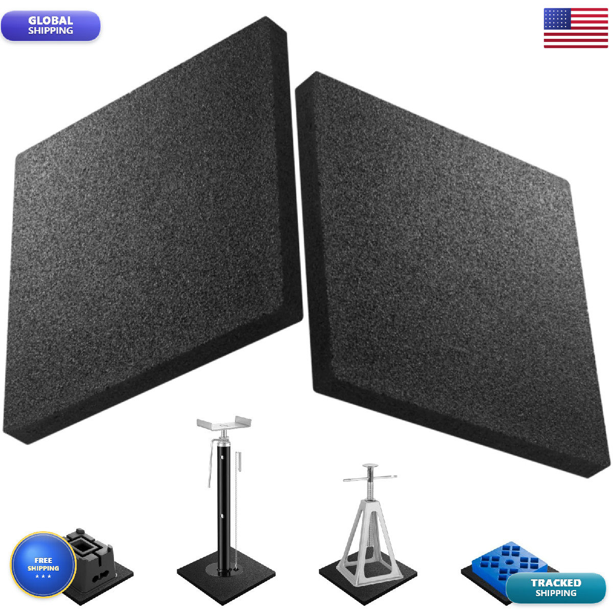 Boyisen Leveling Jack Flex Pads – 8.5 Rubber Jack Pads Non-Slip And Prevent