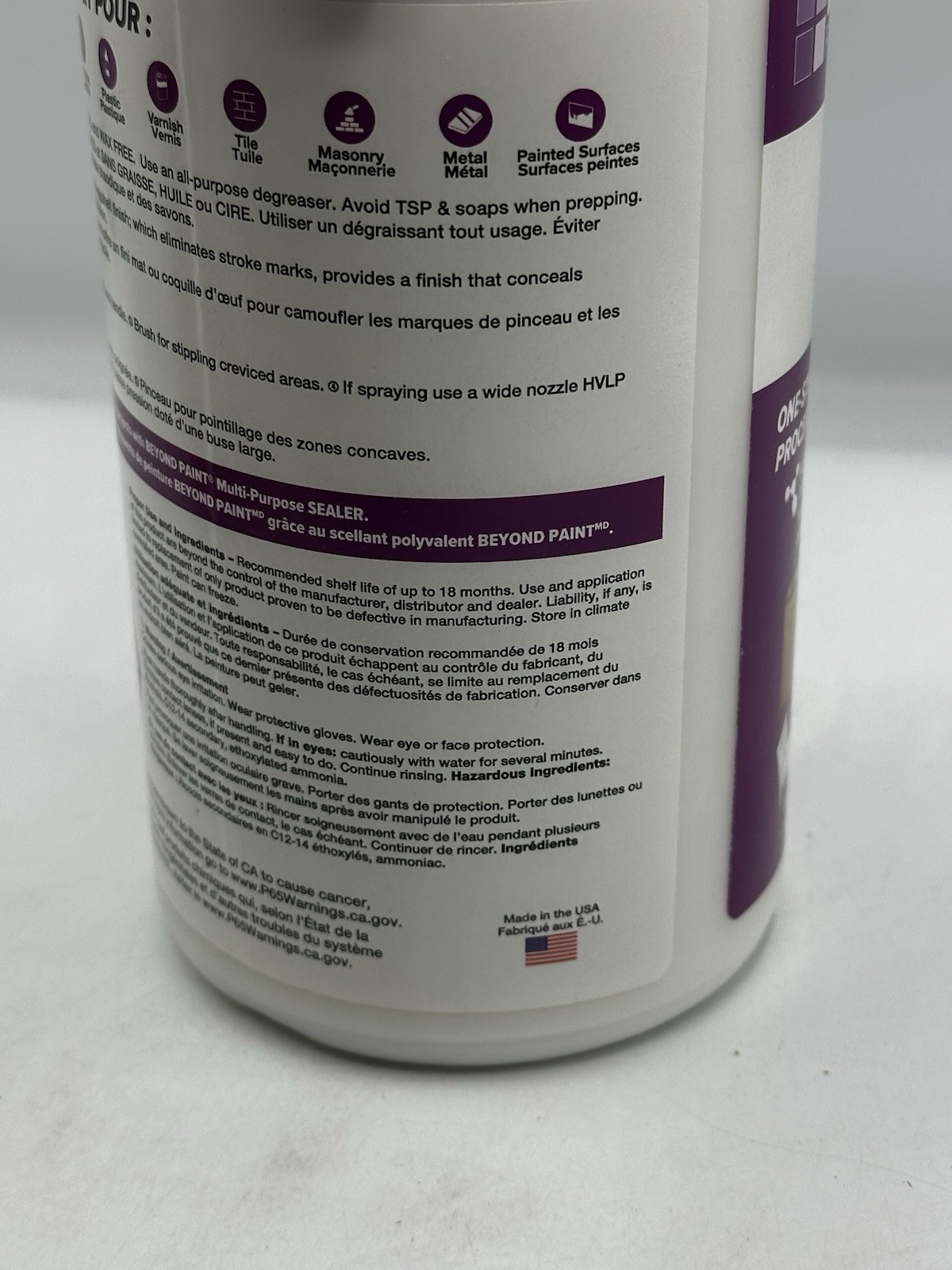 Beyond Paint All-In-One Bright White Cabinet Furniture Paint Quart 32oz