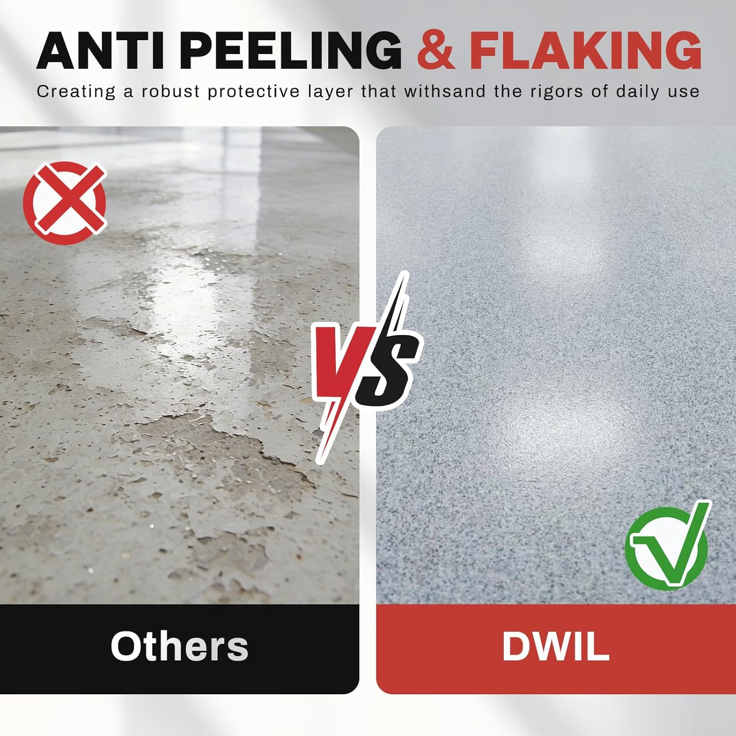 Light Gray Epoxy Quartz Sand Floor Paint Kit – Self-Leveling, Low Odor, 2Kg
