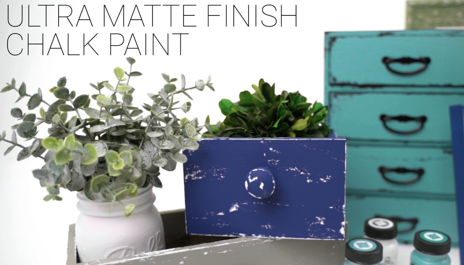 Chalk Paint 16 Ounce White Ultra Matte Finish for Furniture Wood Glass Metal