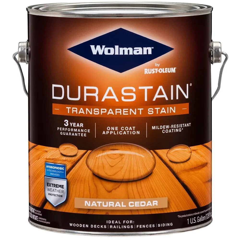 NEW Wolman 288337 Durastain Transparent Stain Natural Cedar Gallon FREE SHIPPING