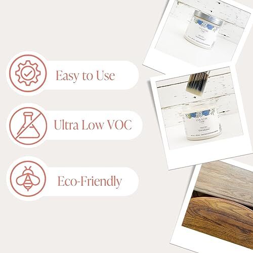 Clear Coat – Eco-Friendly Clear Satin Sheen Top Coat for Chalk Style Furnitur…