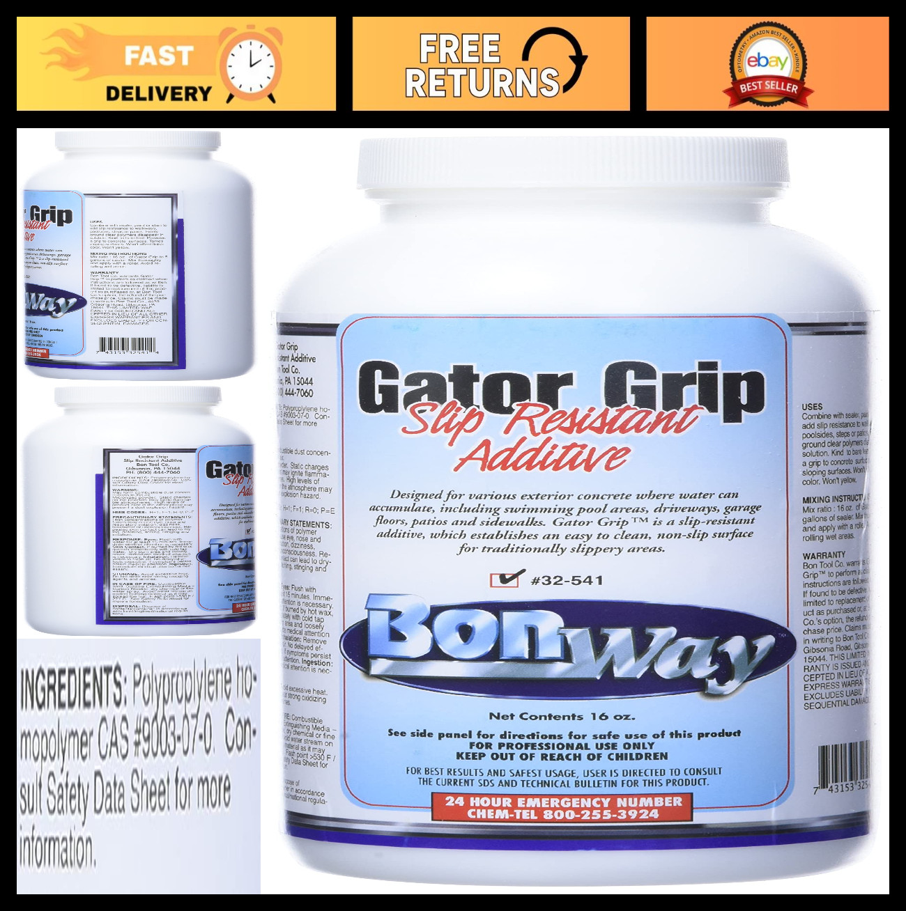 Slip Resistant Additive 16oz – Gator Grip for Enhanced Safety & Traction