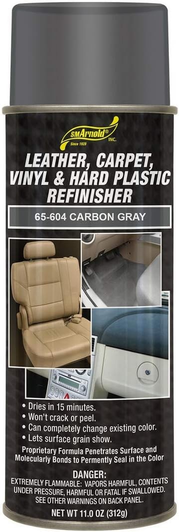 S.M. Arnold Refinishing Spray Paint – CARBON GRAY 11 Oz. – For Leather, Carpet,