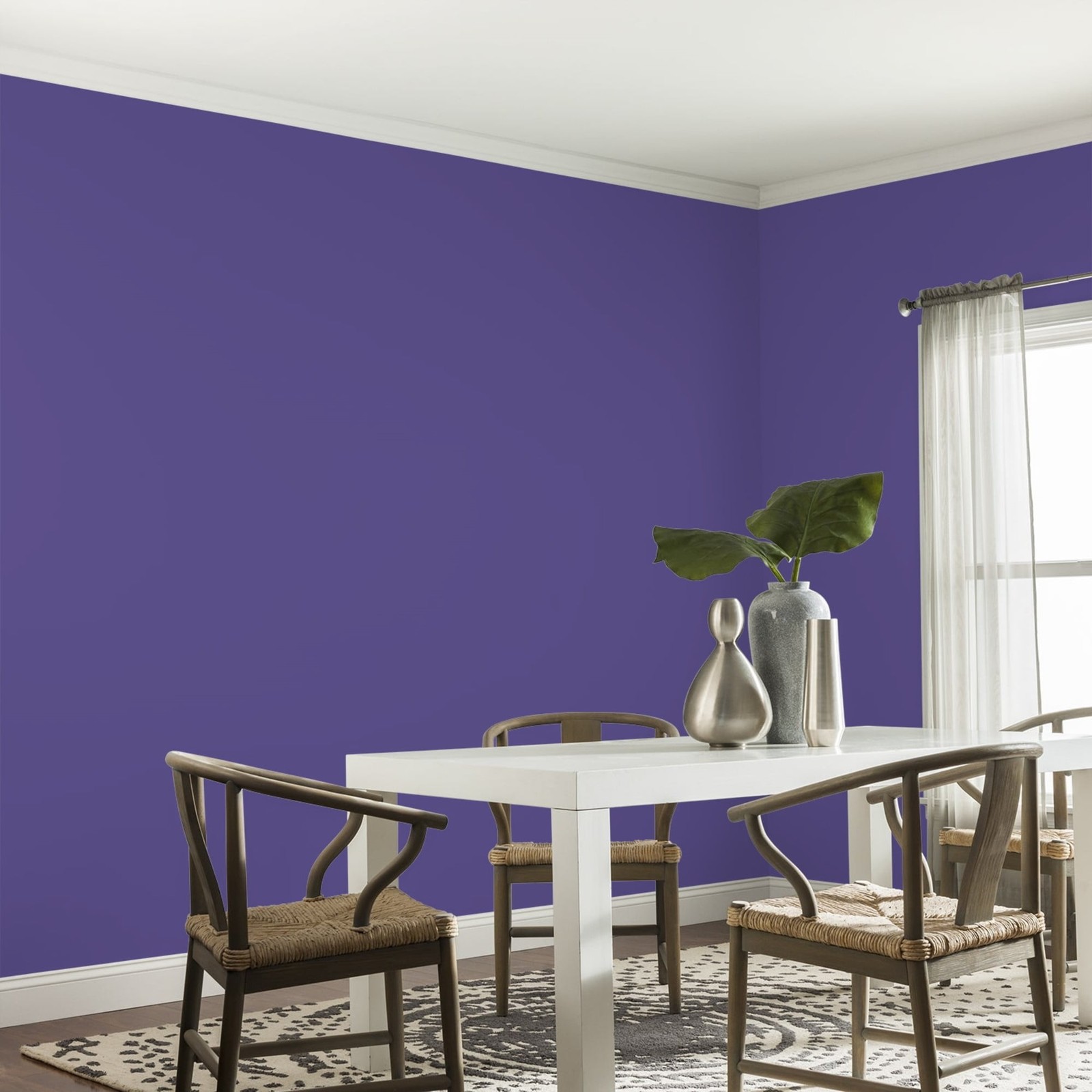 Glidden Fundamentals Eggplant / Purple, Eggshell Interior Paint, 1 Gallon