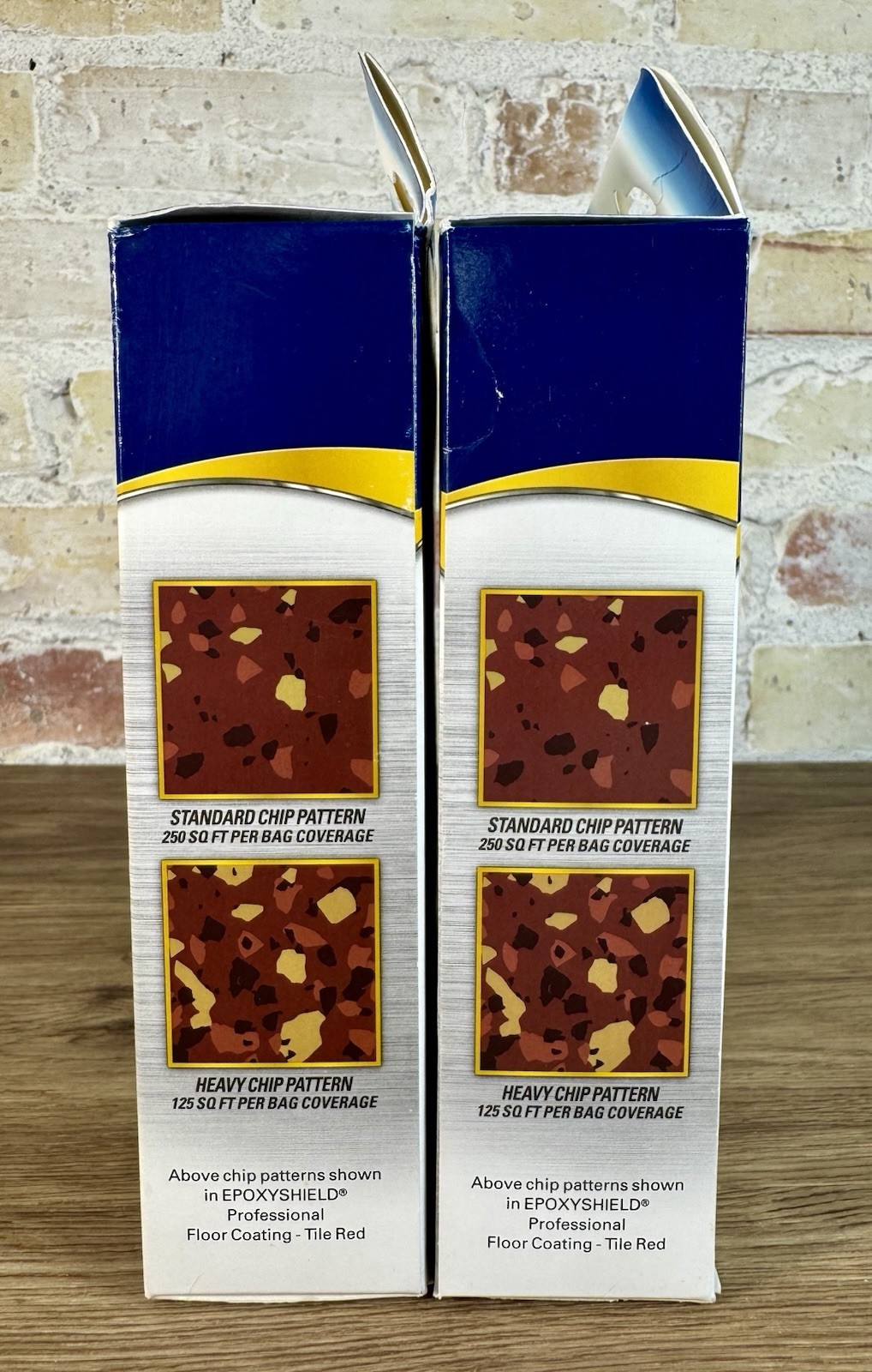 2 Rust-Oleum Epoxy Shield Decorative Color Chips Tile Brick Red Terrazzo 1lb