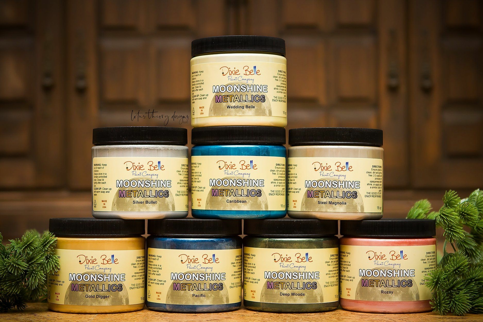 DIXIE BELLE MOONSHINE METALLICS PAINT 16 oz. 8 Wonderful Colors