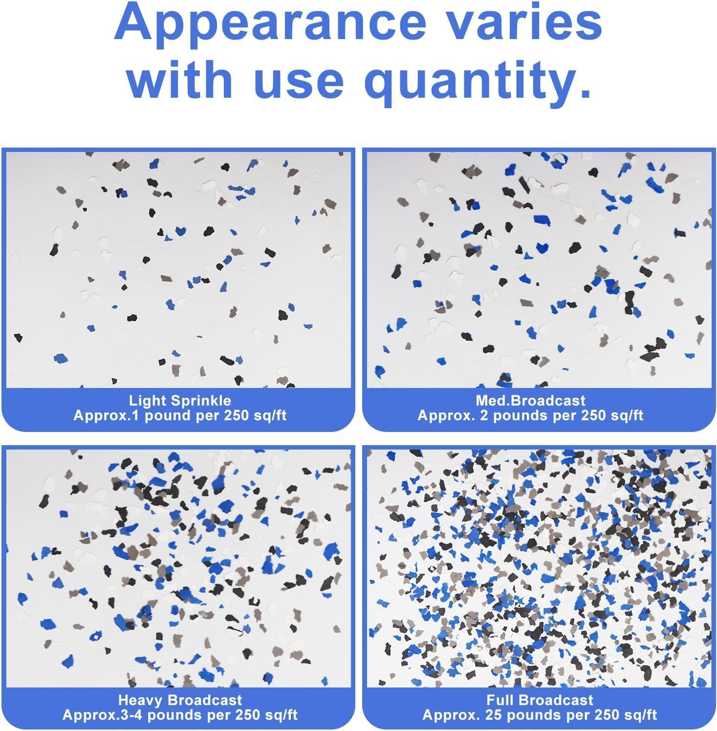 Epoxy Floor Flakes, 454g/1Lb Epoxy Chips Flakes Blend Decorative Color Chips …