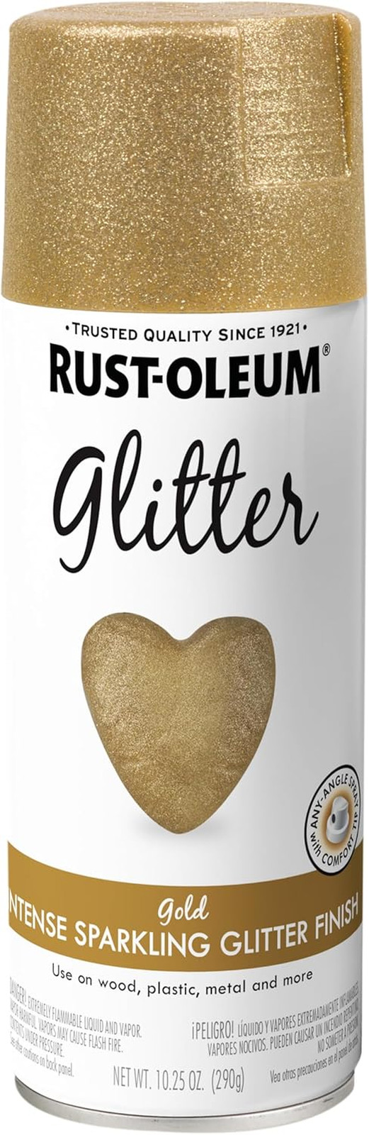 301495 Specialty Glitter Spray Paint, 10.25 Oz, Gold
