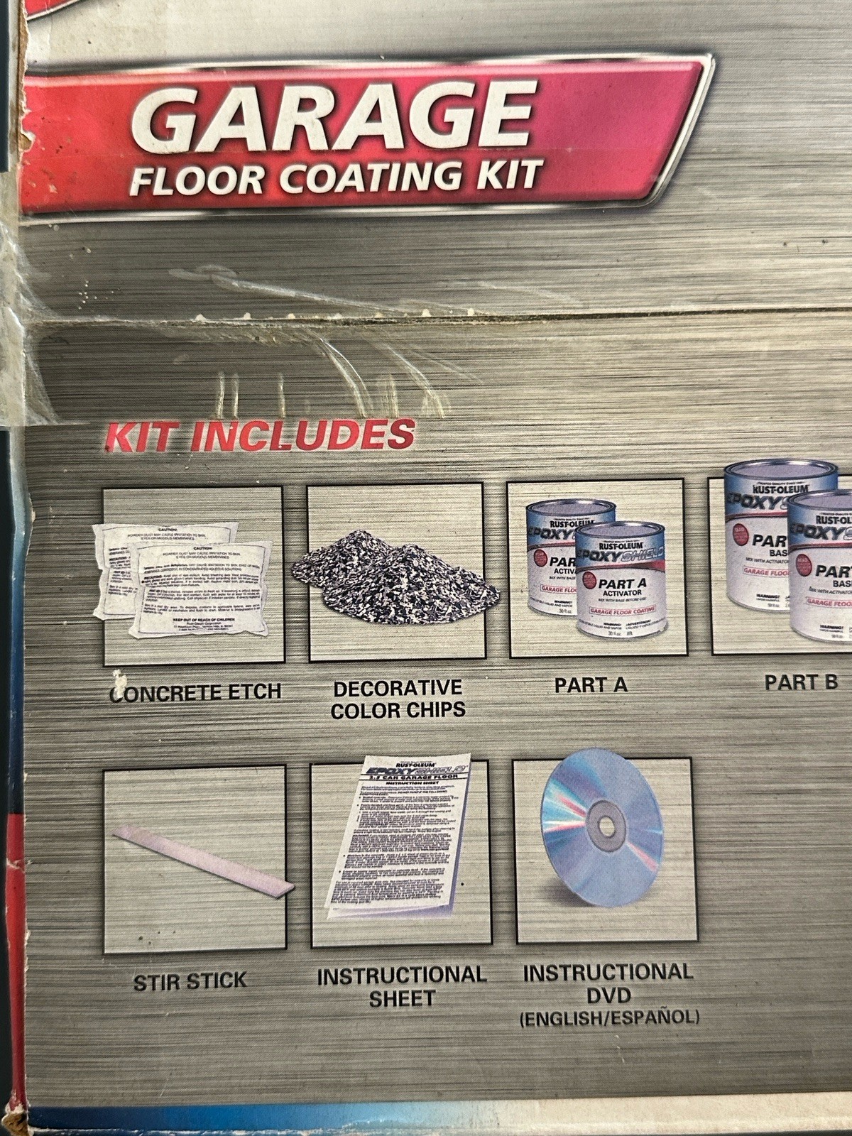 Garage Epoxy Shield Floor Kit Tan High-Gloss 2.5-Car Waterproof Sealant