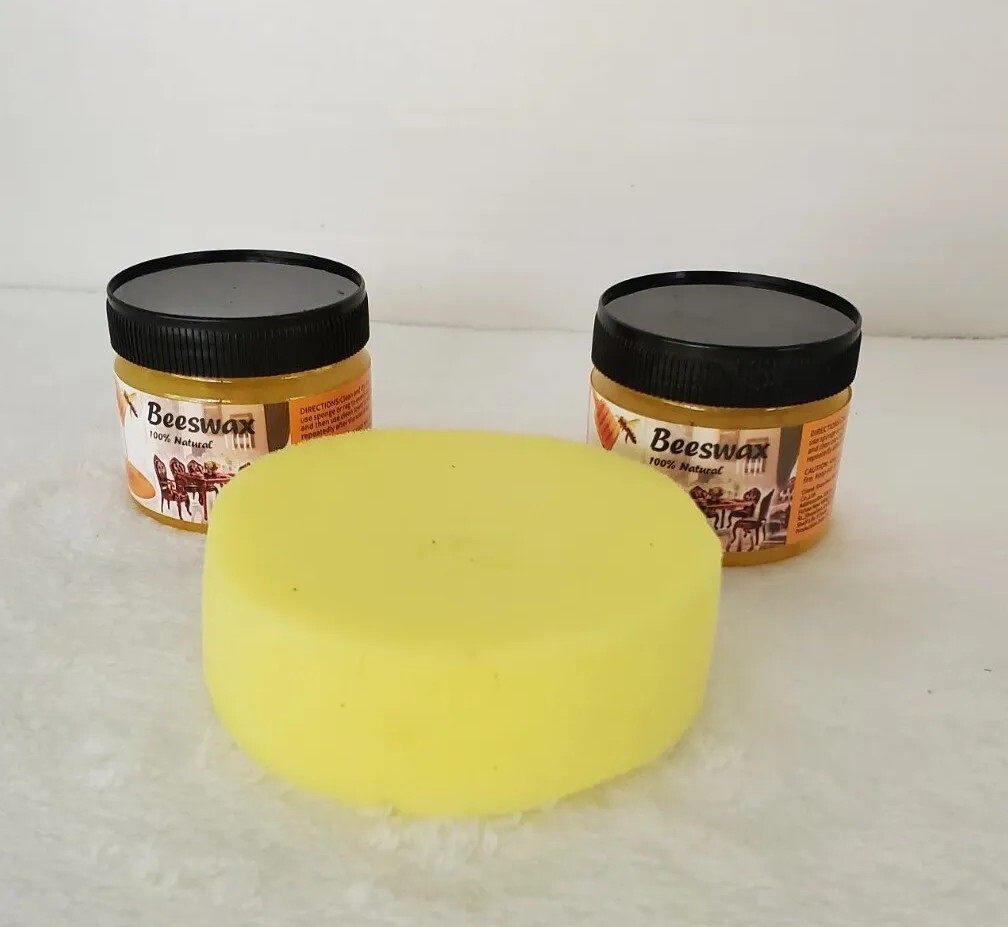 2 Beeswax And Sponge 100% Natural 85g Each Container