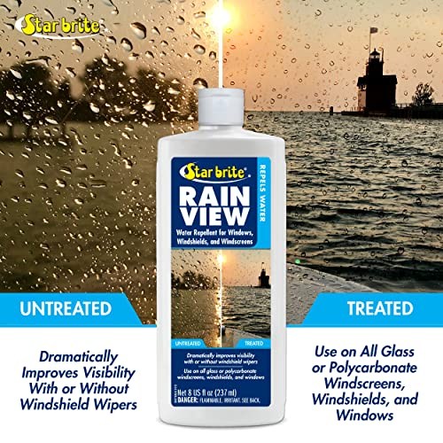 Rain View Water Repellent for Glass Windshields – 8 OZ (088708)