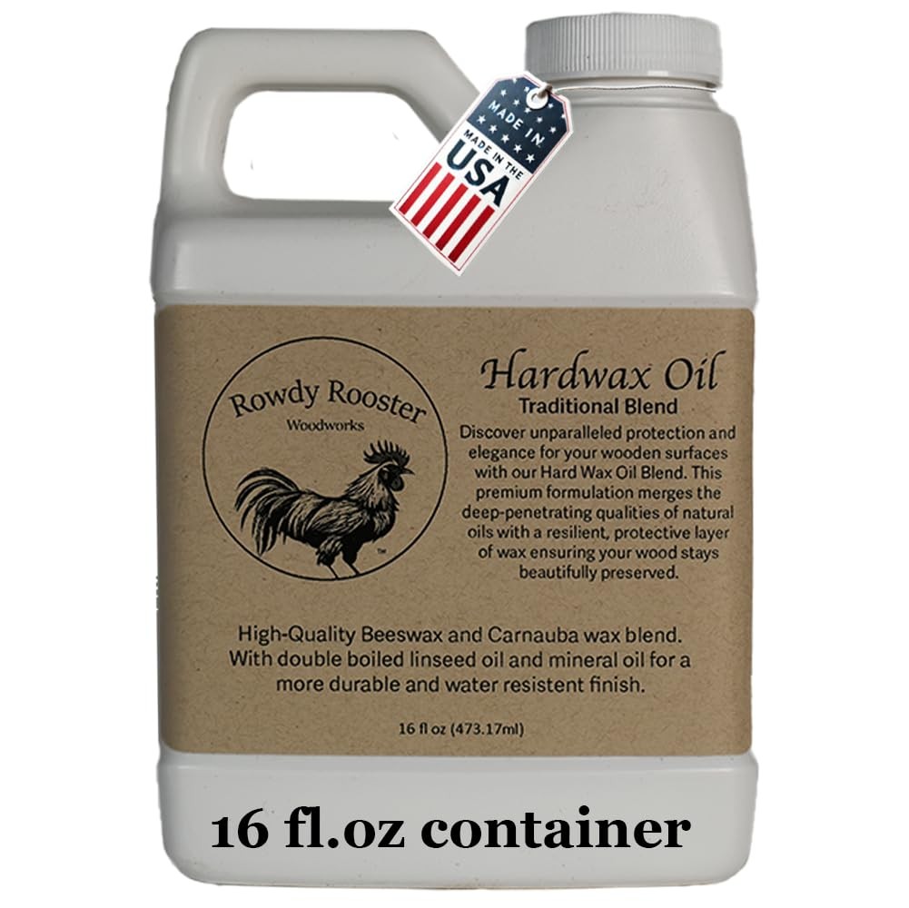 Traditional Hard Wax Oil – Durable Satin Finish 16 Fl Oz (Pack of 1), Amber