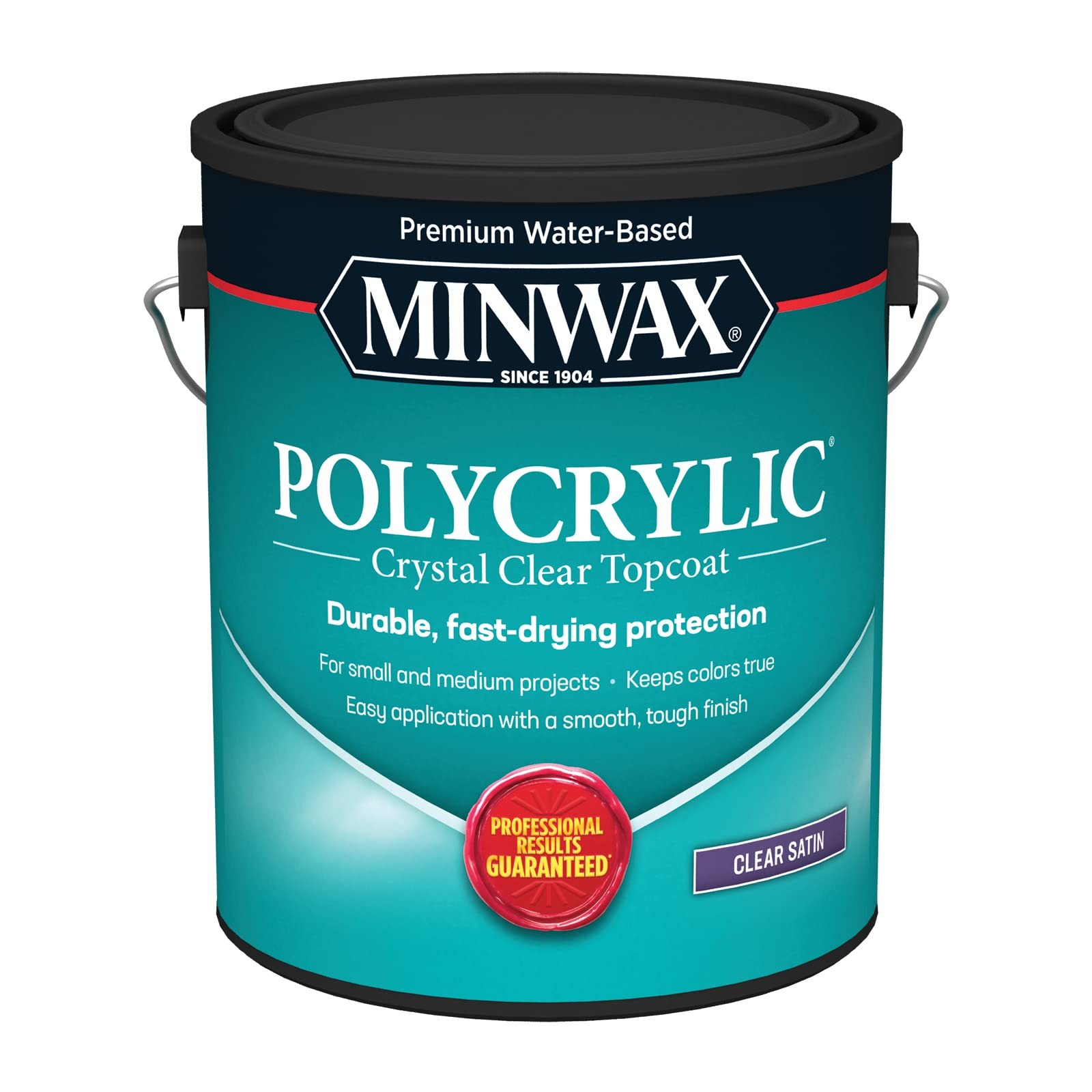 Minwax Polycrylic Protective Finish 1 Gallon Clear Satin Top Coat For Wood