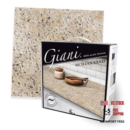 Granite Countertop Paint Kit 2.0-100% Sicilian Sand 100% Acrylic Topcoat
