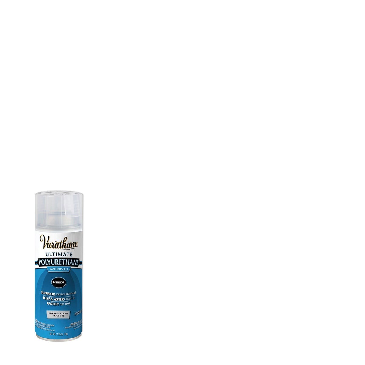 Varathane Satin Clear Interior Water-Based Spray Polyurethane, 11.25 Oz. 200281