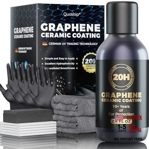 20H Nano Graphene Ceramic Coating for Cars, UV Tracing, 2.4 Fl Oz (Pack of 1)