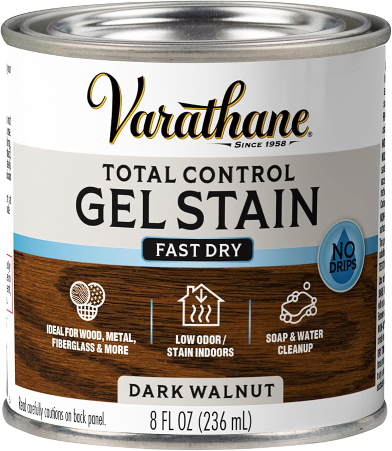 Total Control Gel Stain | Low Odor Water-Based Formula | Thick Gel Formula for V