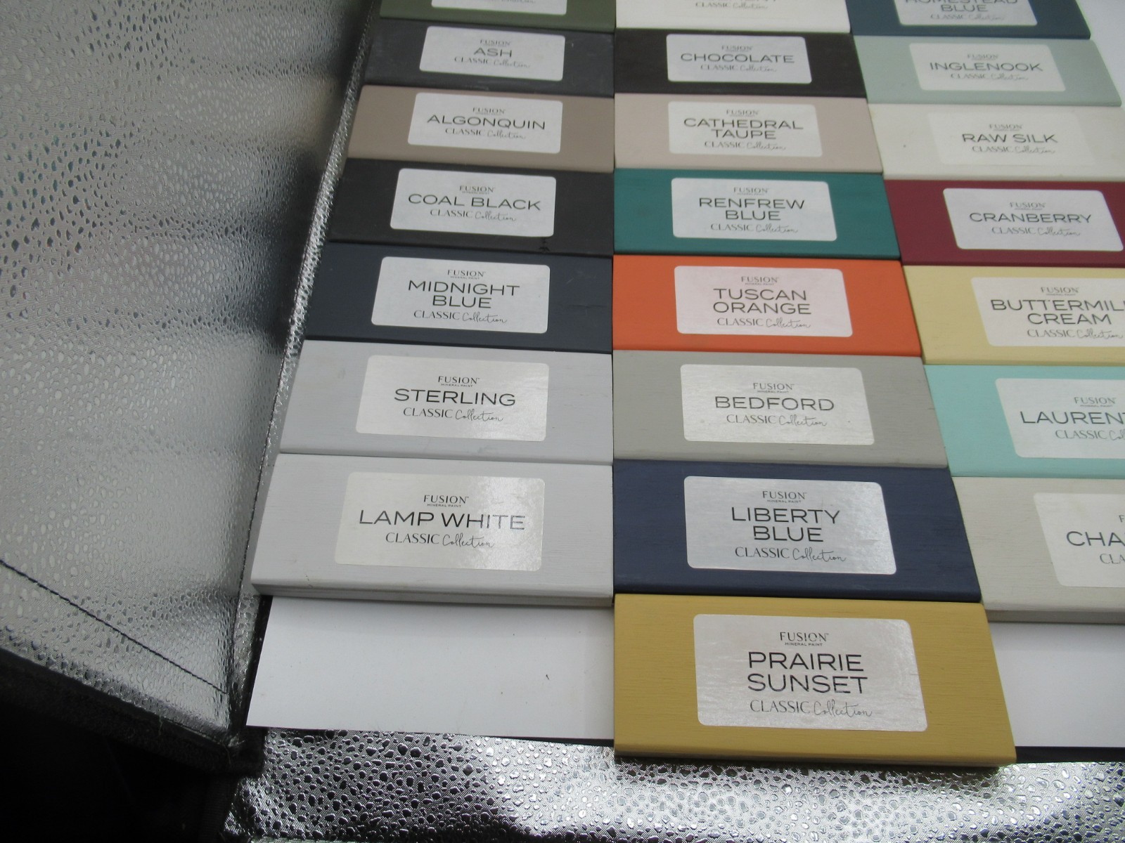 Fusion Mineral Paint Sample Blocks (Lot Of 52)