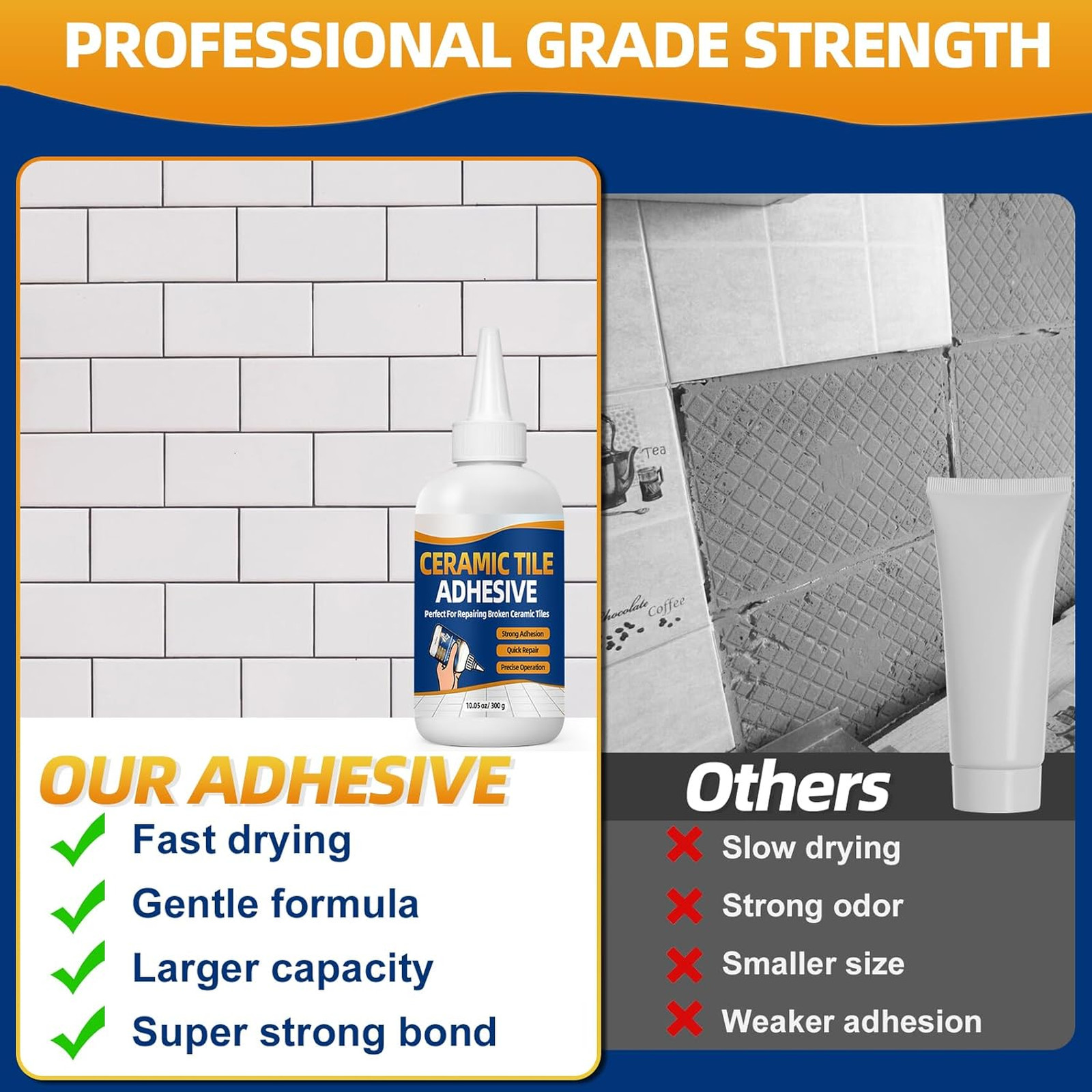 Heavy Duty Construction Adhesive Waterproof Tile Glue Cement Bond for Tile