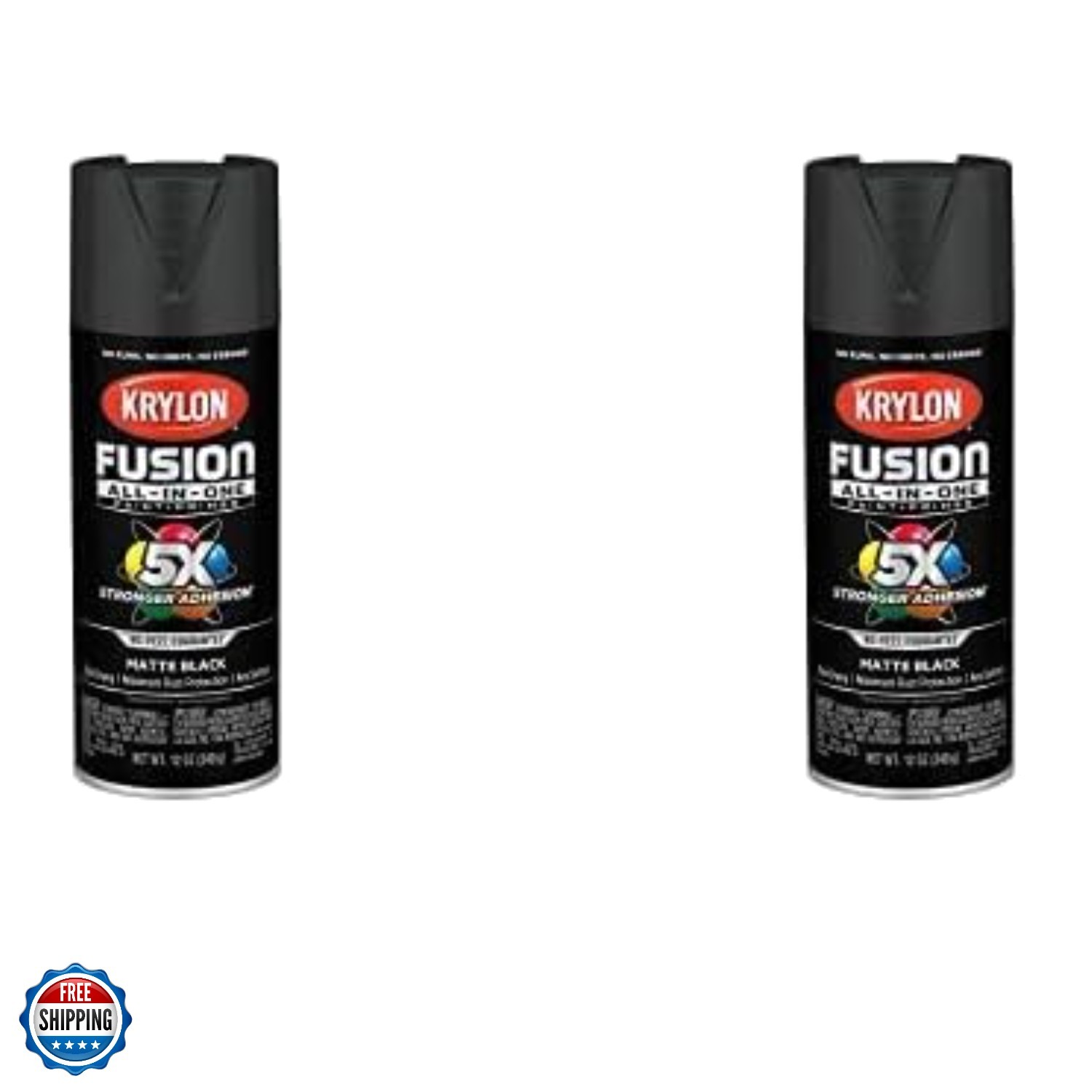 K02732007 Fusion All-In-One Spray Paint for Indoor/Outdoor Use, Matte Black, …