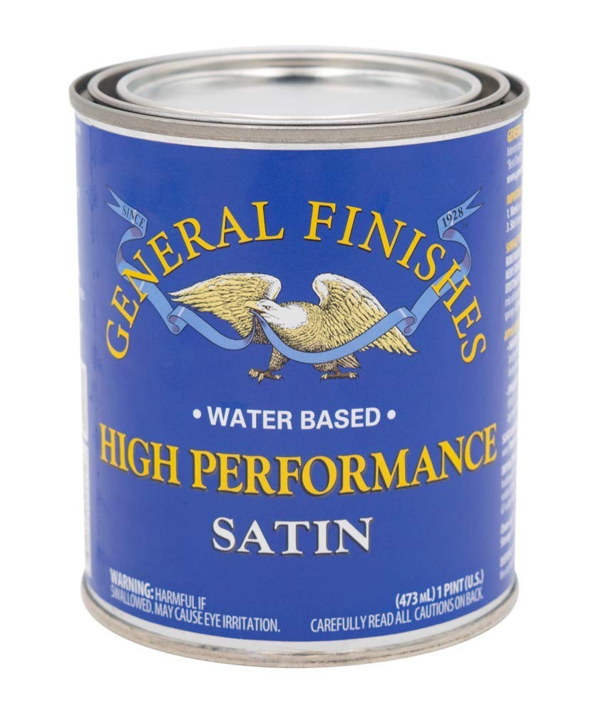 General Finishes High Performance Water-Based Topcoat, 1 Pint, Satin Finish