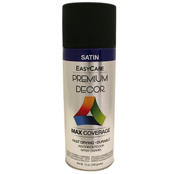 EasyCare PDS4-AER Can of Premium Decor Black Satin Spray Paint