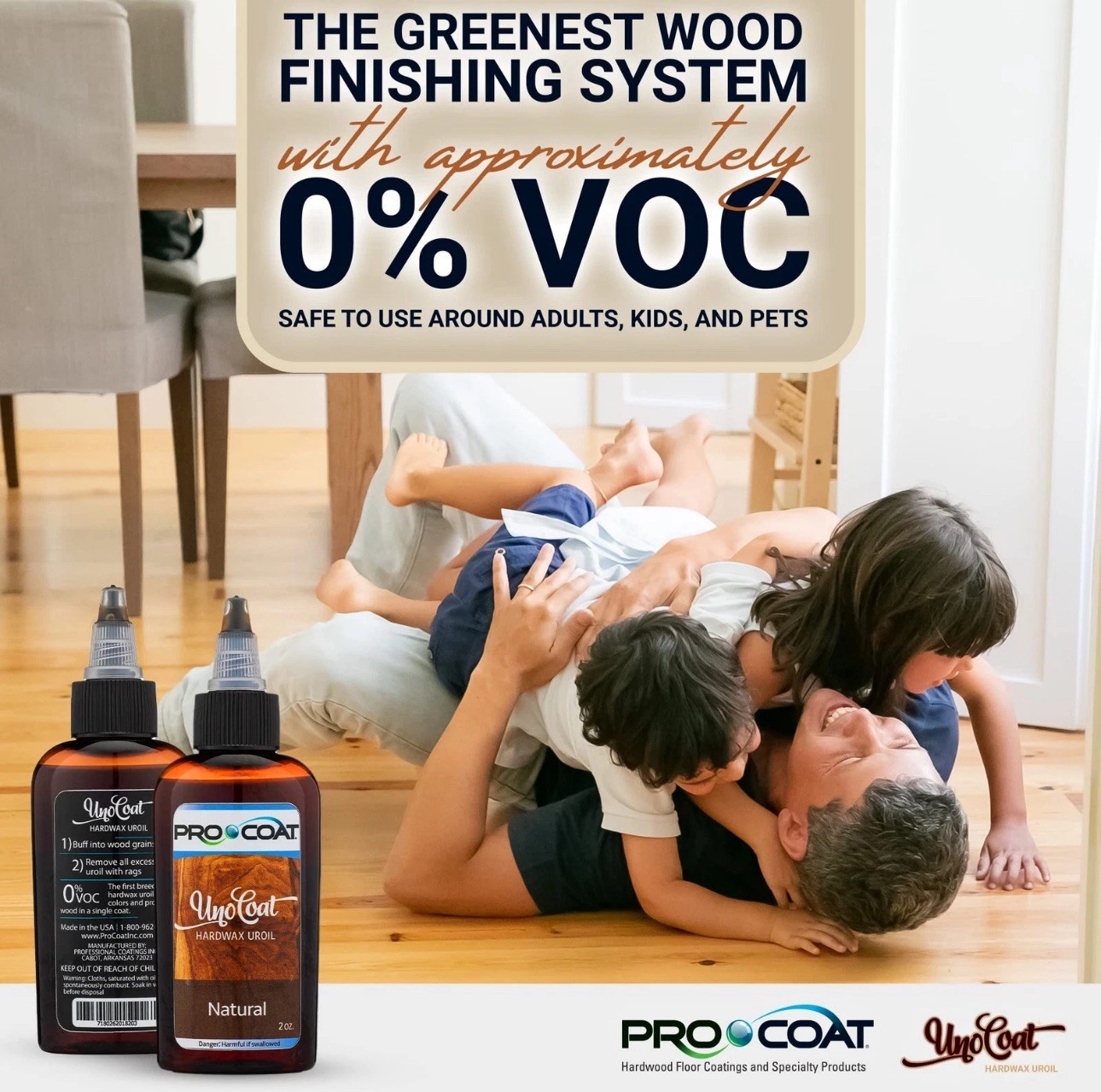 UnoCoat Hardwax – Made in USA – Advanced Wood Grain Treatment – Nutmeg