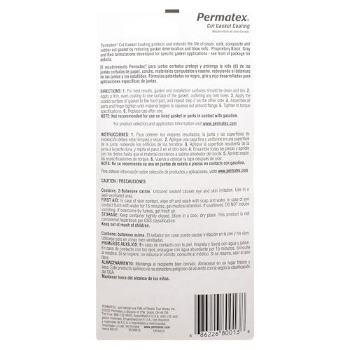 80013 High Torque, Vibration 2 Fl Oz. (Pack of 1) Grey Cut Gasket Coating
