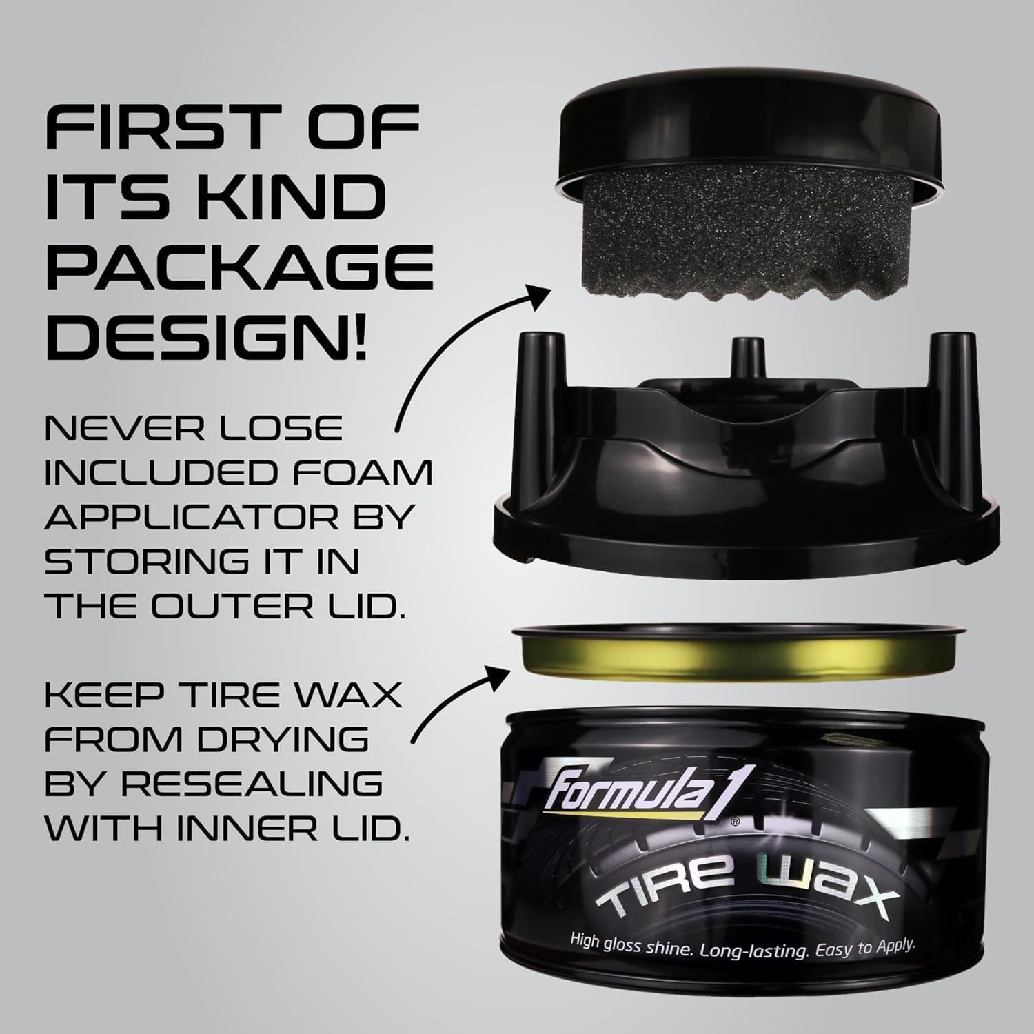 Tire Wax – Long Lasting Tire Gel for Black Glossy Tires, Water Resistant, Restor