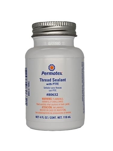 80632 Thread Sealant with PTFE, 4 oz. , White 4 Fl. Oz.